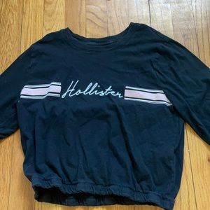 black,pink and white holister long sleeve